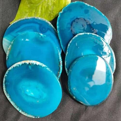 1pc 40-75g Hot quartz crafts Spiritual Healing Crystals color agate slice for decoration natural agate mineral quartz