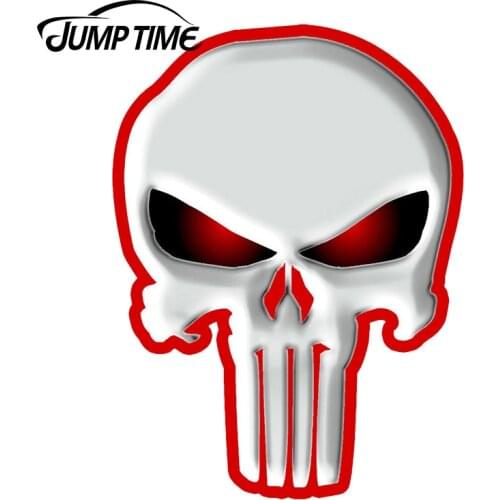 JumpTime 13cm x 9.3cm Cool Vinyle Autocollants Stickers Auto Moto Punisher Skull Knees Voiture Laptop Car Stickers Decal