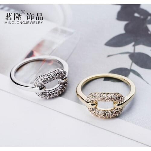 Rings For Women Females Jewelry Accessory Bridal Wedding Engagement Promise Gift 2020 New Brand Design Crystal Mouth Top Quality