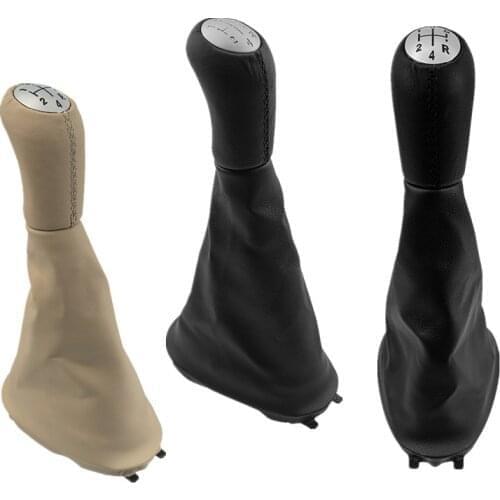 Black Beige For Renault Clio 2 II Clio 3 III Megane 2 II Scenic II Kangoo Car Leather Gear Shift Knob Gaiter Boot Cover Case