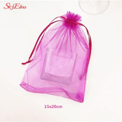 Drawable Organza Bags 15x20cm Jewelry Packaging Display Pouches Wedding Decoration Gift Packging Bags Party Suppliers 8ZSH317