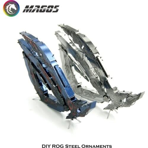 MOD Republic Of Gamers ROG Metal Mechanical Puzzle ,Hand-Assembled Model Decorations Ornaments