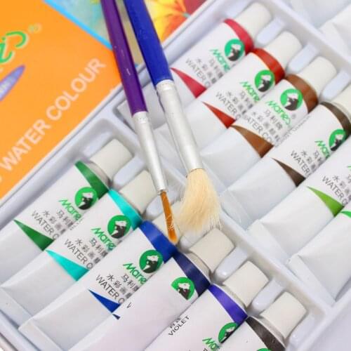 5ml Watercolor Paint Set 12/18/24 Colors Portable Painting Non-toxic Washable Water Color Pigment Children School Art Supplies