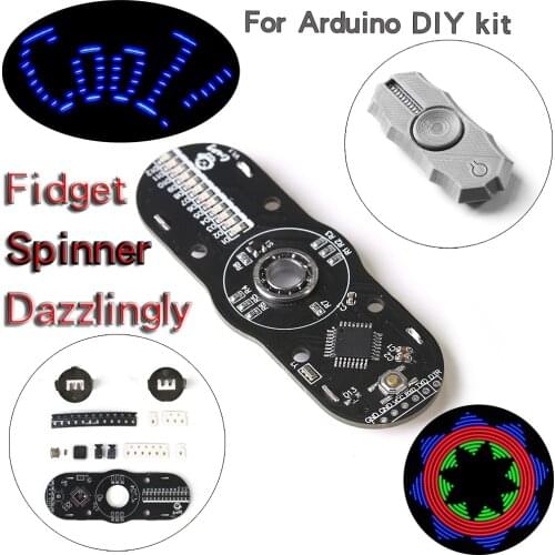 Fidget Spinner DIY kit for Arduino Programming board 5 colors 0805 SMD LED fingertip gyro Maker Project Funny STEM education toy