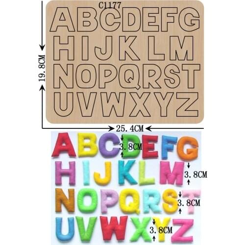 New letters A to Z Wooden die Scrapbooking C1177 Cutting Dies