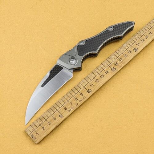 Hawk knife D2 steel aviation aluminum + carbon fiber handle outdoor EDC hunting survival automatic claw knife outdoor tool