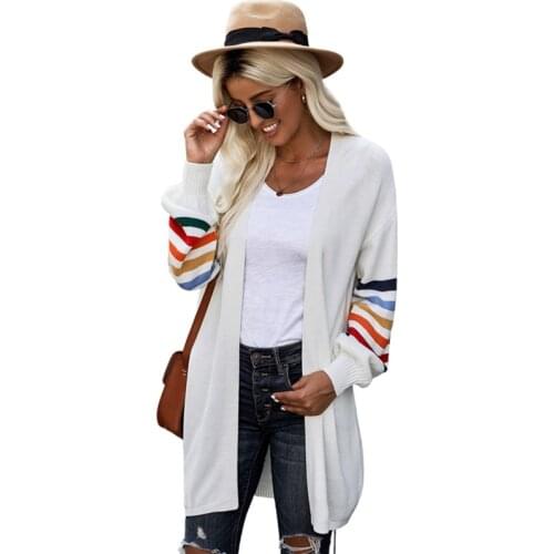 Autumn Cardigan Knitting Coat Women Elegant Long Sleeve Female All-Match Knitted Jacket Coat Casual Ladies Clothes 2021