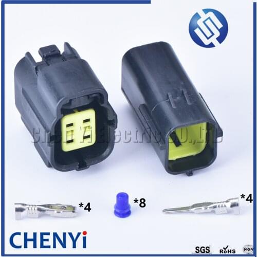 5set 4 Pin Female Male Automotive Electrical Plug Waterproof Denso Connector 174257-2 174259-2 For MAZDA 626 98-00 Oxygen Sensor