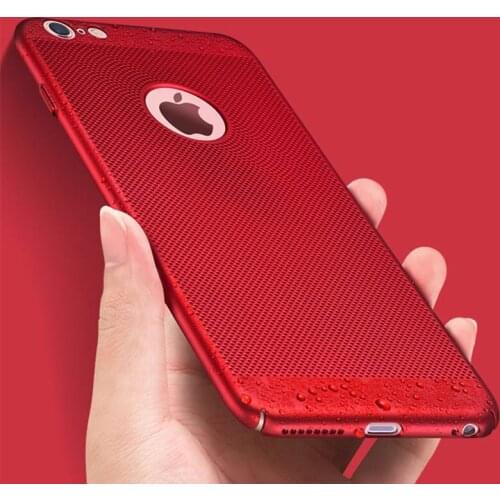 Grid Hollowed Out Ventilation Mobile Phone Case Scrub Hard Shell For iphone 6 6S 7 7 Plus 8 8 Plus Iphone X Xr Xs Max