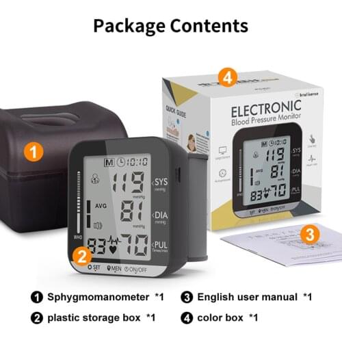 Sphygmomanometer Portable Monitor Home BP Blood Pressure Monitor With Cuff Upper Arm Automatic Digital Blood Pressure Monitor