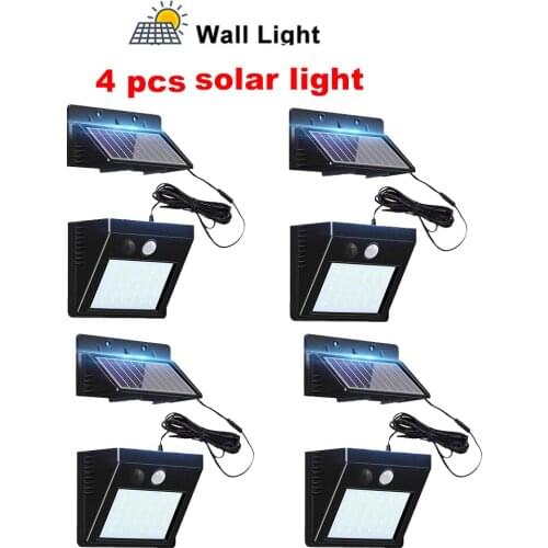 30 LED Solar Power Street Light PIR Motion Sensor Lamps Garden Security Lamp Outdoor Street IP65 Waterproof Wall Lightsoptional