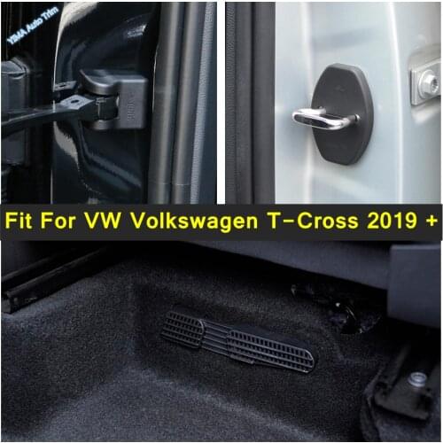 Car Door Stopper Protection / Doors Lock / Seat Under Dust Plug AC Covers Trim Plastic For VW Volkswagen T-Cross 2019 - 2021
