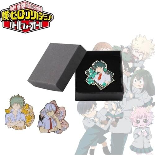 Anime My Hero Academia Cosplay Figure Creativity Enamel Pins Badge Brooch Backpack Bag Collar Lapel Jewelry Gifts for Kids