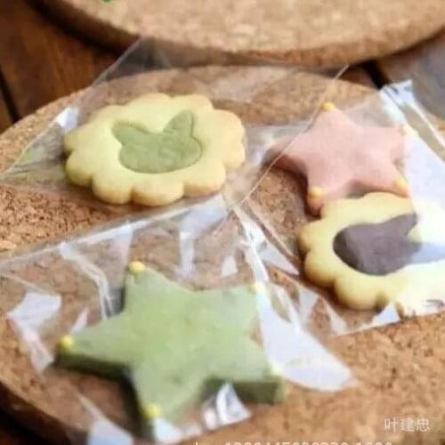 100pcs/lot Cheap Clear Packaging Bags Plastic Cookie Biscuit Packing Wedding Muffin Gift Bag 10cm*10cm wedding packaging