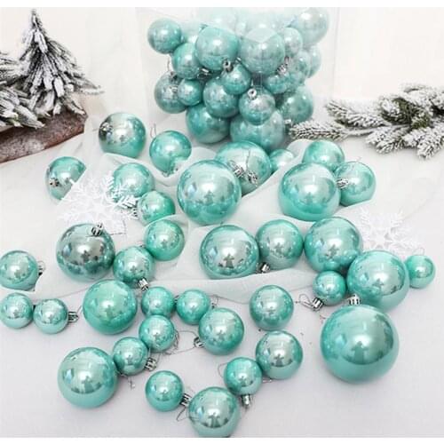 100pcs Christmas Balls Ornaments Christmas Tree Hanging Pendant Party DIY Decorative Accessories Scene Layout Props