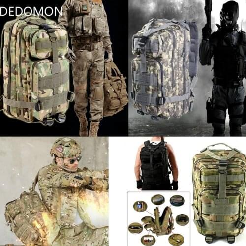 2019 3P Outdoor Military Tactical Backpack 30L Molle Bag Army Sport Travel Rucksack Camping Hiking Trekking Camouflage Bag
