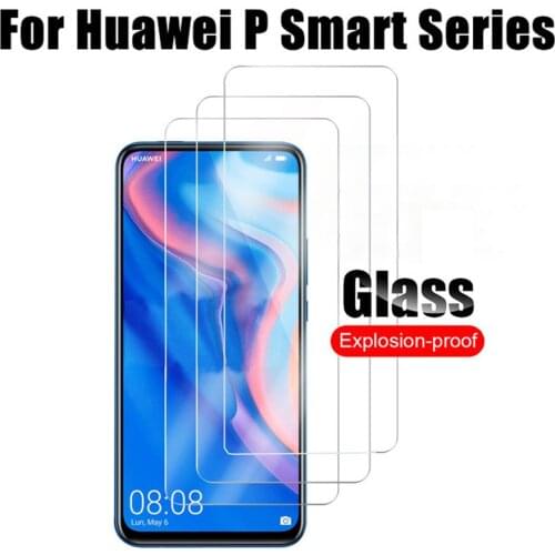 3pcs Tempered glass for huawei p smart z plus pro 2018 2019 Protective glass screen protector on psmart p smar smat samrt glass