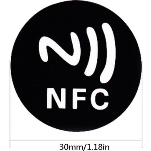 YYDS 6PCS Black Anti Metal Sticker NFC Ntag213 Tags NTAG 213 Metallic Label Badges Token for Smart Mobile Phones