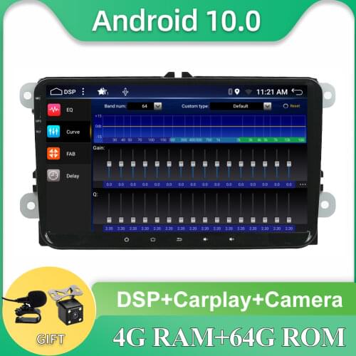 9"car intelligent system 2 din for volkswagen passat b6 skoda tiguan golf 4G+64G dsp carplay car radio tape recorder android 10