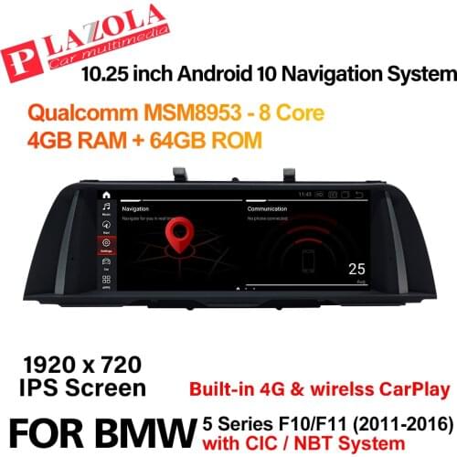 Android 10 Car Multimedia Navigation GPS Player For BMW 5 Series 520i 525i 528i F10 F11 CIC NBT CarPlay BT Car Audio Autostereo