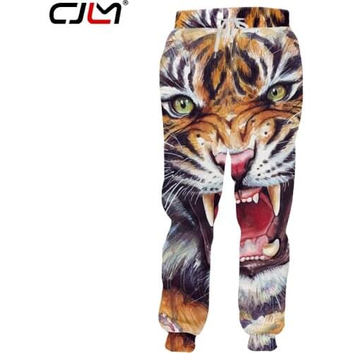 CJLM Unisex Hip Hop 3D Printed Service Original Animal Tiger Custom Plus Size Sweatpantss Dropshipping