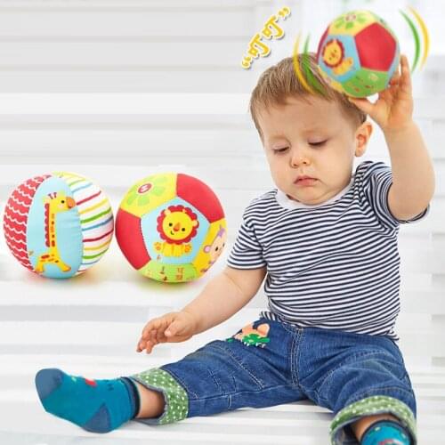 Baby Toys Animal Ball Soft Stuffed Toy Balls Baby Rattles Infant Babies Body Building Ball For Baby M0230