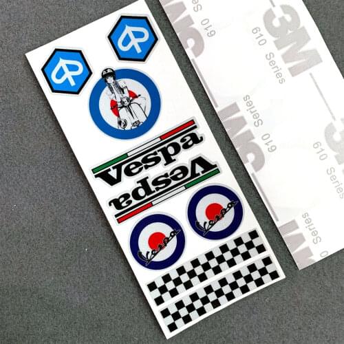 For PIAGGIO VESPA GTS GTV LX LXV LT PX PRIMAVERA 50 125 150 200 250 300 300ie Decals Motorcycle Vinyl Stickers 3M reflective