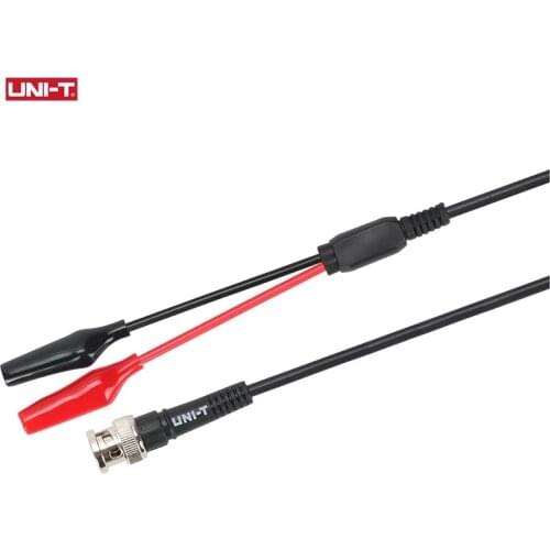 UNI-T 1meter UT-L02 BNC Alligator Clip Test Leads Line CATII 600V 2A BNC Connector For Instrument Inputs Oscilloscope Cable