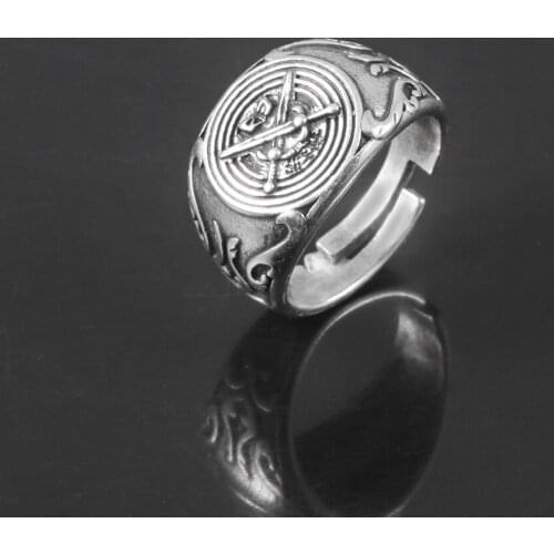 Movie Satan Ring Ghost Sheep Head Fashion Ring High Quality Metal Essential Accessories For Street Parties Cosplay Man And Women