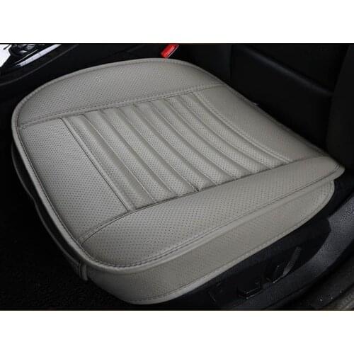 Leather Car Seat Cushion Cover Bamboo Charcoal Single Driver Car seat set Mat Auto seat Protector Cushion