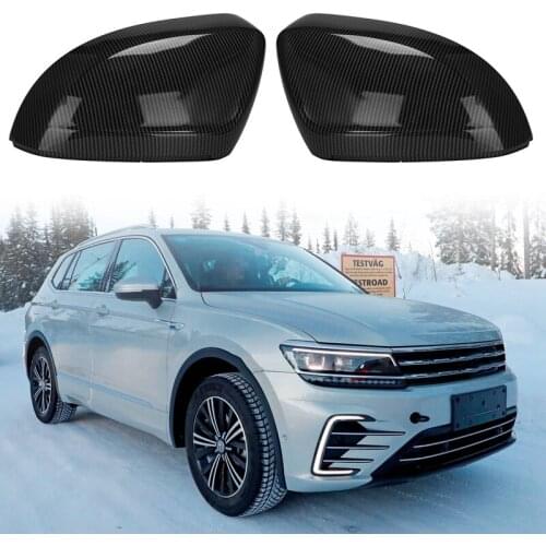 Car Rearview Side Glass Mirror Cover Trim Frame Side Mirror Caps Replacement for Tiguan L 2019-2021
