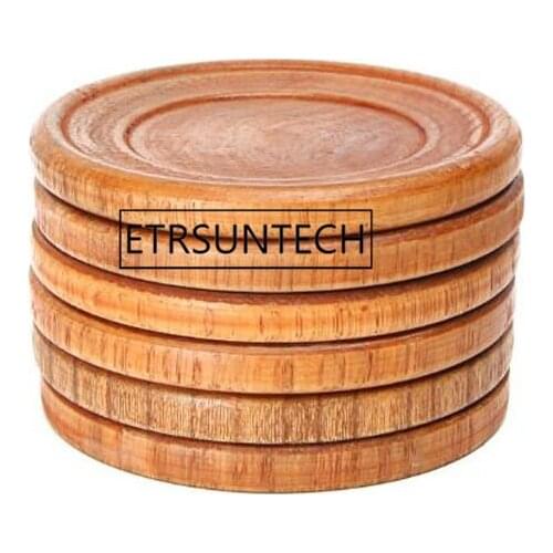 Natural Wood Kitchen Pads Round Pallet Wine Glass Cup Pad Hot Cold Drink Coasters Mug Table Mats Cooking Aid