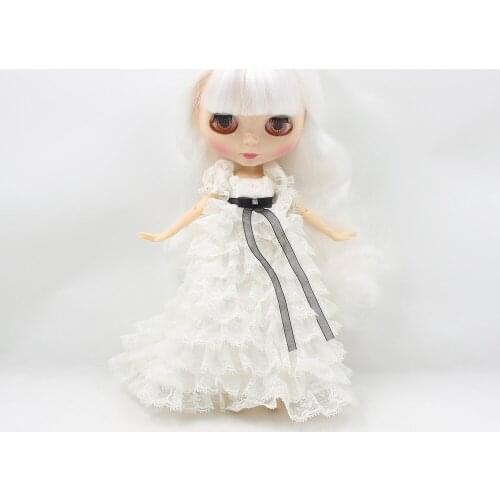 Joint body doll Nude blyth Doll, Factory doll,Suitable For DIY with bang white hair 2017060226