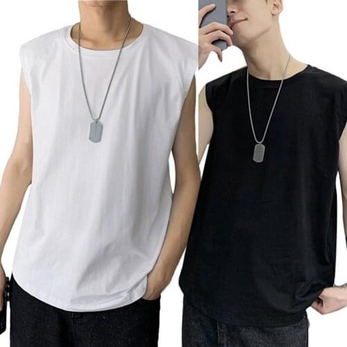 Tank Top Comfortable Breathable Polyester Fiber O Neck Tank Top for Dating