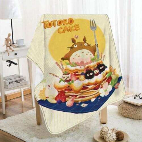 Musife Custom Totoro Flannel Blanket Design Your own Blanket Flannel Blankets for Sofa DIY Dropshipping