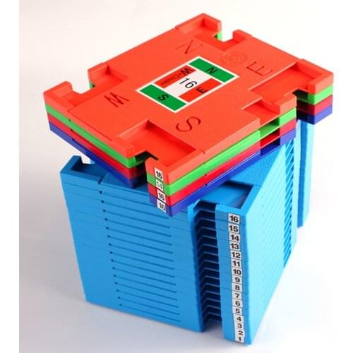 Set of 8) Bridge Partner Bidding Device Many Color Choice Hard square Bridge Bidding Box Official In Tournment Play