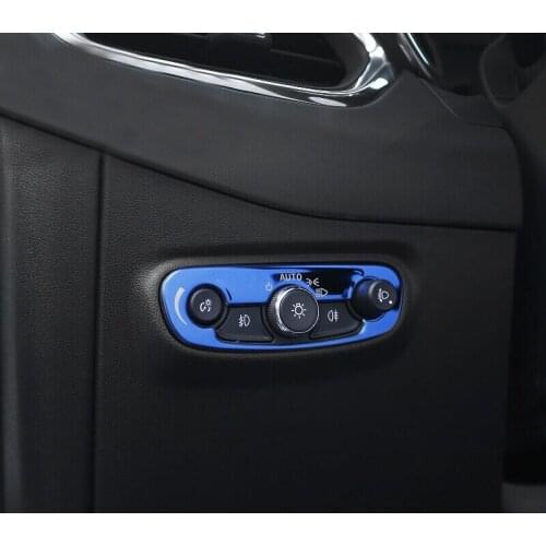 Stainless steel For Chevrolet Equinox 2017 2018 LHD Car Headlamps Adjustment Switch Cover Trim Car accessories styling 1pcs