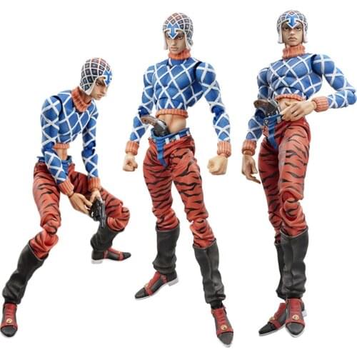 Genuine JoJos Bizarre Adventure Anime Figure Golden Wind Guido Mista PVC Action Figue Collections Model Toys Birthday Gifts