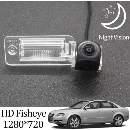 Owtosin HD 1280*720 Fisheye Rear View Camera For Audi A4 B7 2004 2005 2006 2007 Car Vehicle Reverse Parking Monitor