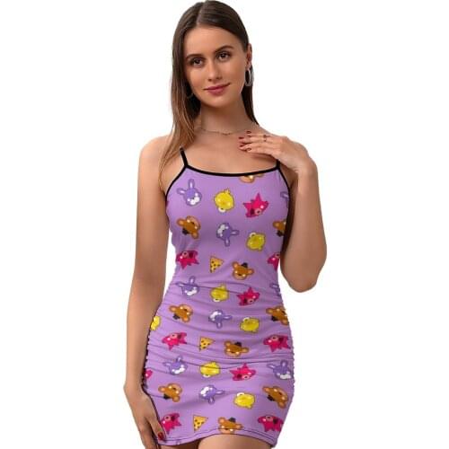 Fox Dress Tight Spandex Girl Bodycon Spring Cheap Modern Printed One-Piece