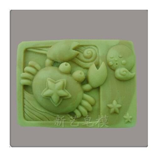 Hot populart !! constellation of the cancer shape silicone soap mold /silicone cake mold /cooking tools/bakeware