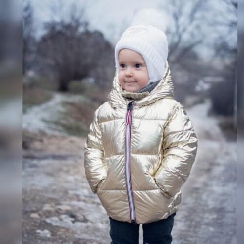 Winter Jacket for boy girls winter Snowsuit Down Jacket Puffer Parka Metallic kids Outerwear Warm Childrens coat Baby overalls