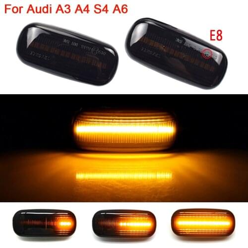 LED Dynamic Side Marker Turn Signal Blinker Flowing Water Blinker Flashing Light For Audi A3 S3 8P A4 B6 B8 B7 S4 RS4 A6 S6 C5