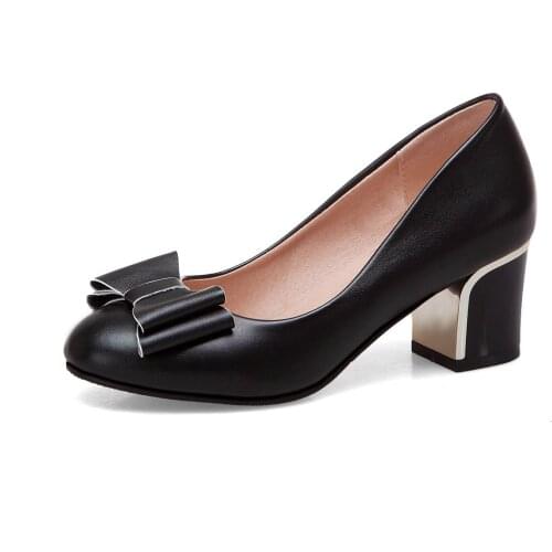 2019 age season high with thick with new joker round head bows 32-43 yards shallow mouth single woman shoes