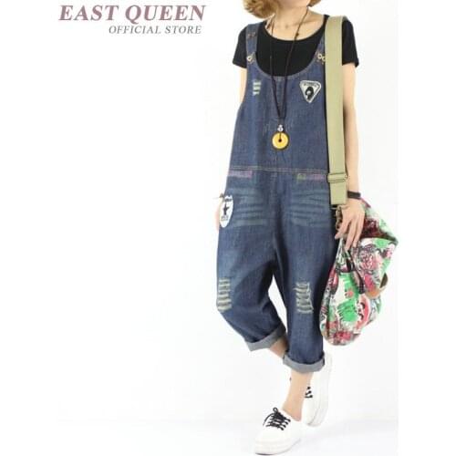 Dungarees woman jumpsuit long jeans denim overalls for women 2018 rompers female winter jumpsuit sexy streetwear AA3318
