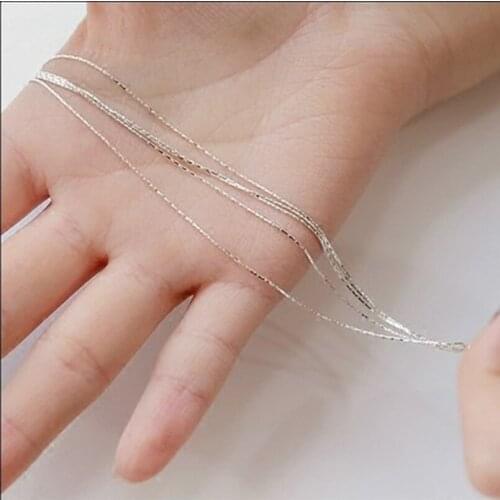 Korean Romantic Silver Color Multi-layer Chain Necklaces For Women Lady Long Necklaces Wedding Jewelry