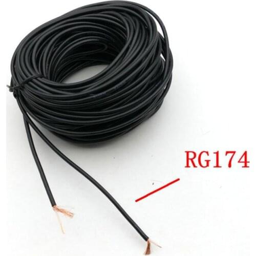 1 Reel 10M/20M shielding RF Coaxial Cable Adapter Connector 50ohm RG174 CABLE