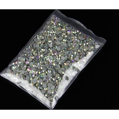 10bags/log SS20 AB color DMC Hot Fix Rhinestones crystal hot fix stone Iron On Rhinestones garment sewing stones