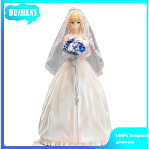 100% Original genuine Fate Grand Order Altria Pendragon decennial wedding dress Action Figure Anime Figure Model Toys Collection