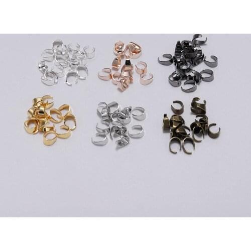 50pcs Pendant Clasps Hook Clips Pinch Bails Bail Bead Necklace pendants Connectors For Jewelry Making Findings Connector DIY